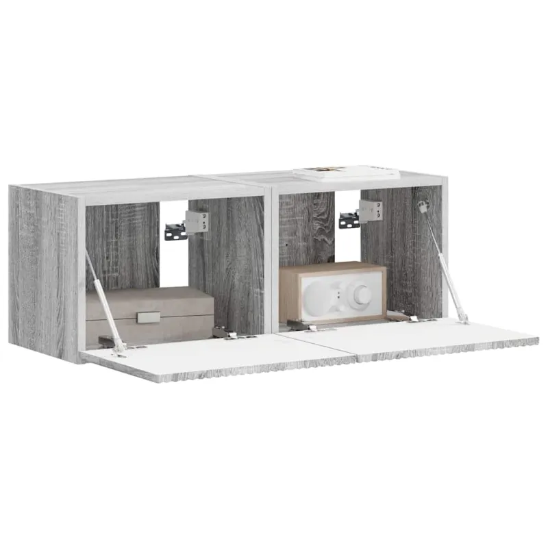 TV sieninė spintelė 2 pcs Pilkas Sonoma 39 x 31 x 29,5 cm