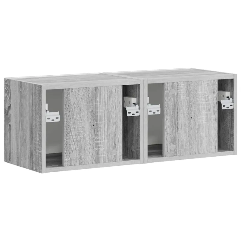 TV sieninė spintelė 2 pcs Pilkas Sonoma 39 x 31 x 29,5 cm