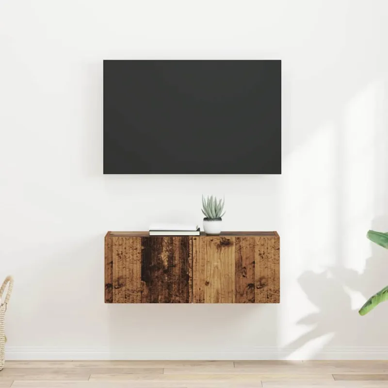 TV sieninė spintelė 2 pcs Senovinis medis 39 x 31 x 29,5 cm