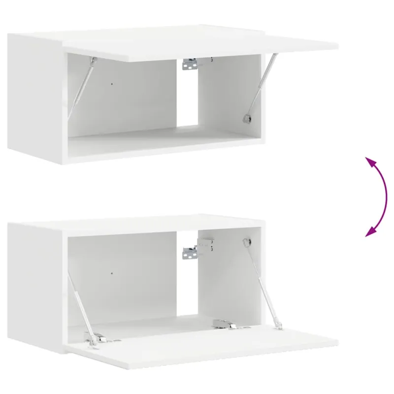 TV sieninė spintelė Balta 60 x 31 x 29,5 cm Apdirbta mediena