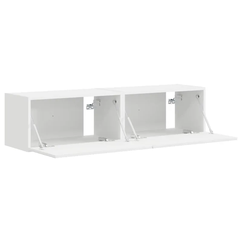 TV sieninė spintelė 2 pcs Balta 60 x 31 x 29,5 cm
