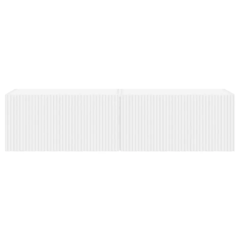TV sieninė spintelė 2 pcs Balta 60 x 31 x 29,5 cm