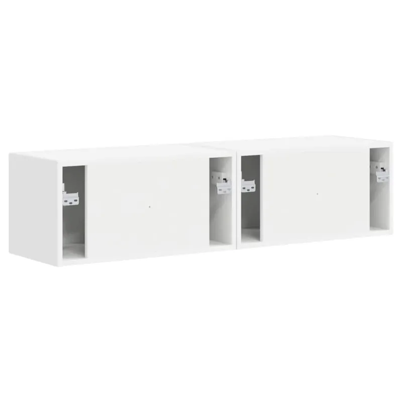 TV sieninė spintelė 2 pcs Balta 60 x 31 x 29,5 cm