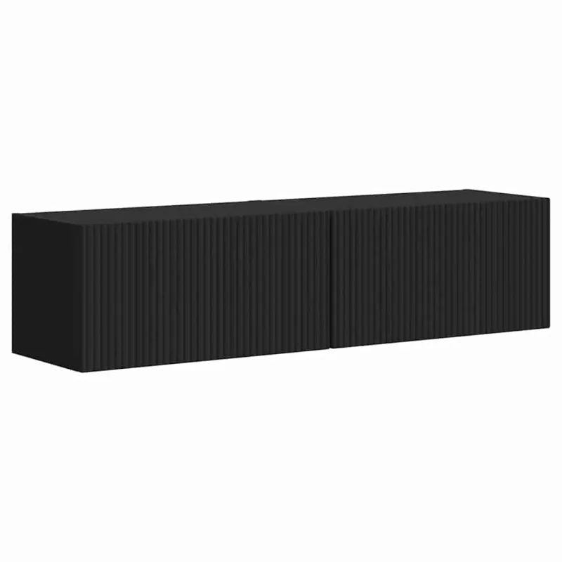 TV sieninė spintelė 2 pcs Juoda 60 x 31 x 29,5 cm