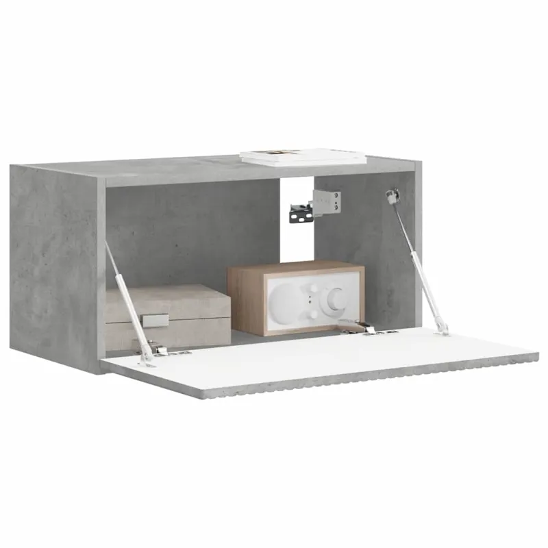 TV sieninė spintelė Betoninė 60 x 31 x 29,5 cm Apdirbta mediena