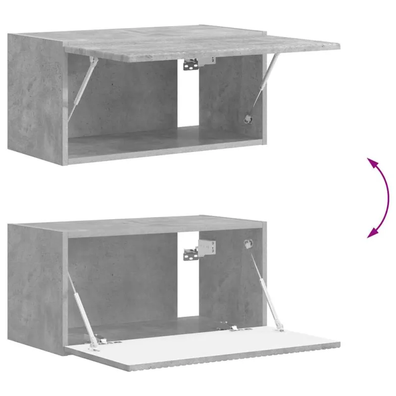 TV sieninė spintelė Betoninė 60 x 31 x 29,5 cm Apdirbta mediena