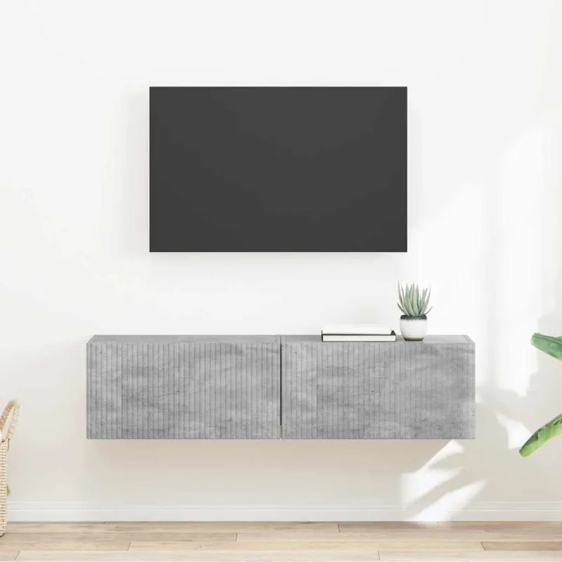 TV sieninė spintelė 2 pcs Betoninė 60 x 31 x 29,5 cm