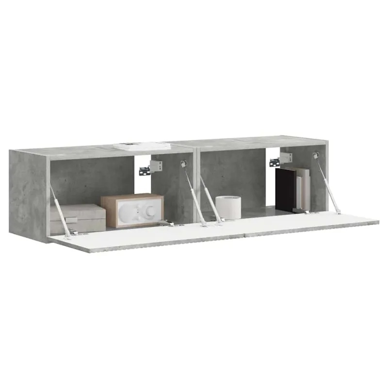 TV sieninė spintelė 2 pcs Betoninė 60 x 31 x 29,5 cm