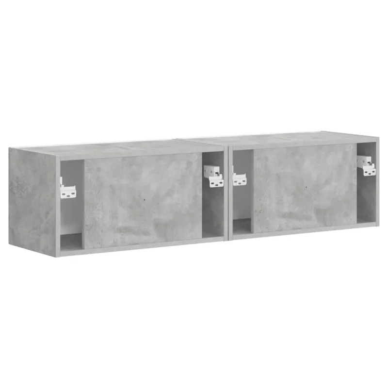 TV sieninė spintelė 2 pcs Betoninė 60 x 31 x 29,5 cm
