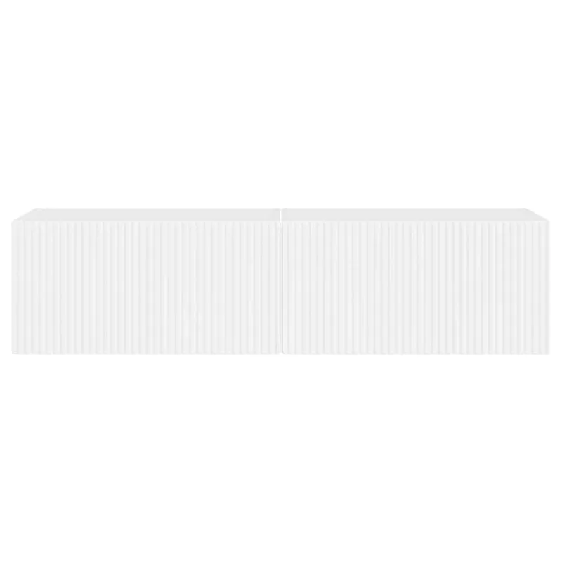 TV sieninė spintelė 2 pcs Blizgus baltas 60 x 31 x 29,5 cm