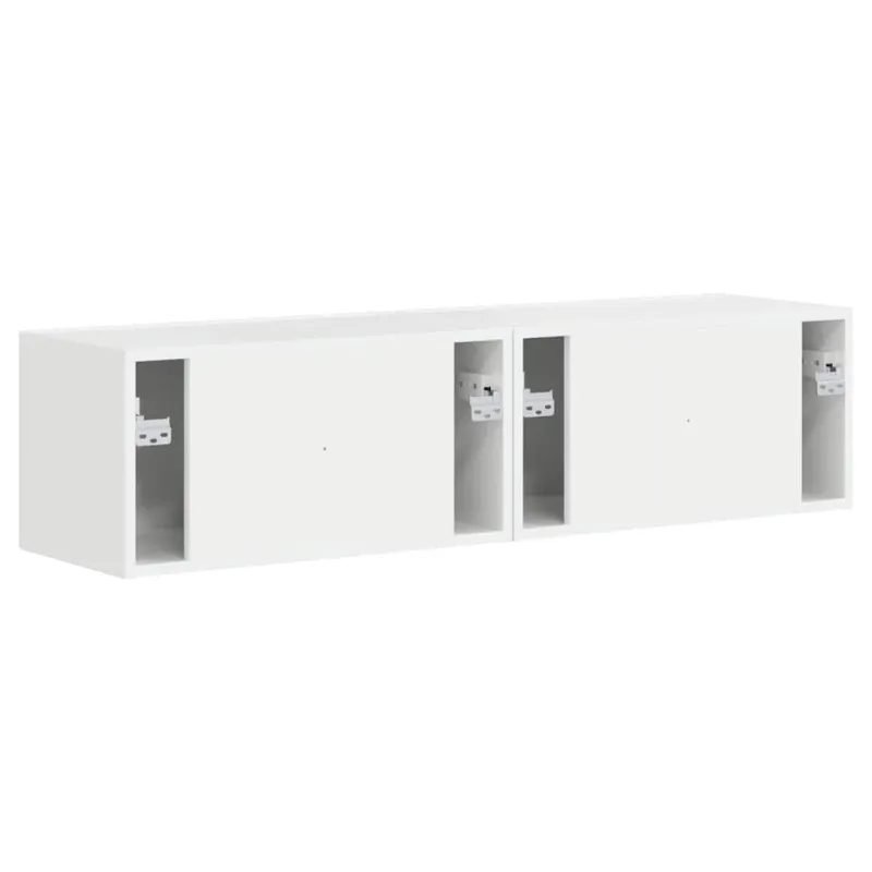 TV sieninė spintelė 2 pcs Blizgus baltas 60 x 31 x 29,5 cm