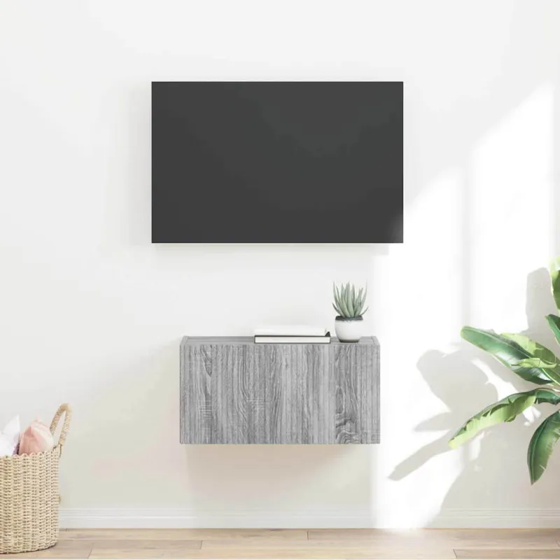 TV sieninė spintelė Pilkas Sonoma 60 x 31 x 29,5 cm