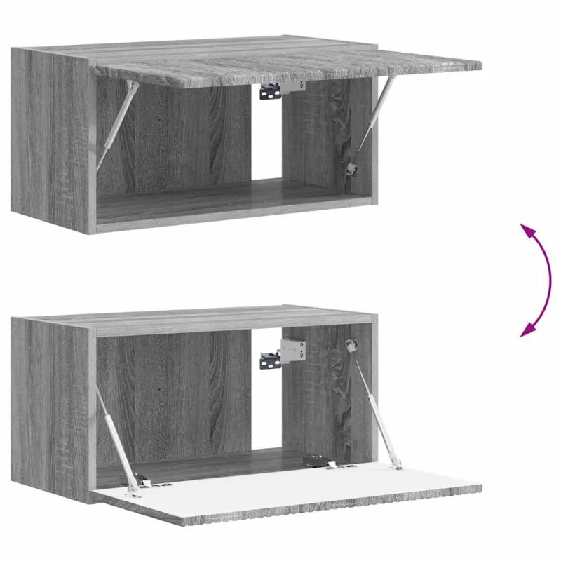 TV sieninė spintelė 2 pcs Pilkas Sonoma 60 x 31 x 29,5 cm