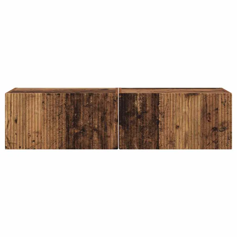 TV sieninė spintelė 2 pcs Senovinis medis 60 x 31 x 29,5 cm