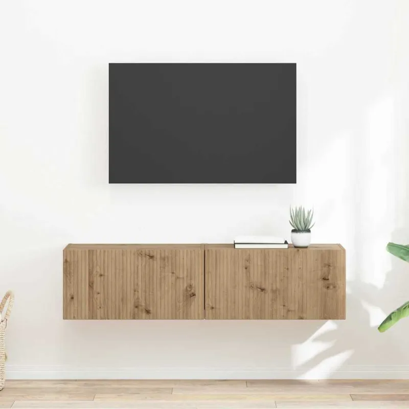 TV sieninė spintelė 2 pcs Meistrų ąžuolas 60 x 31 x 29,5 cm