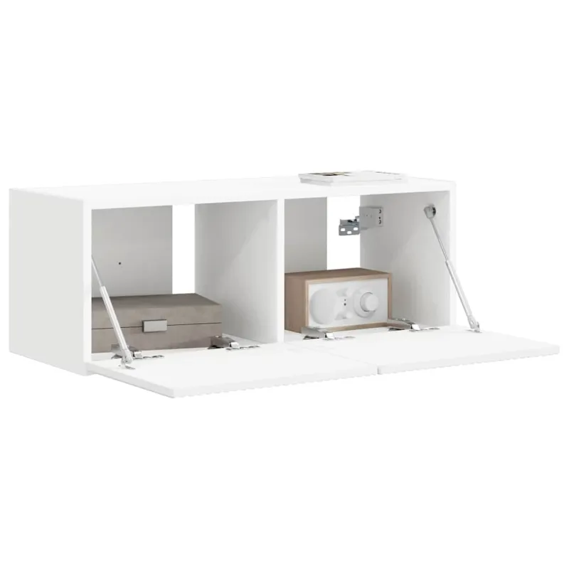 TV sieninė spintelė Balta 78,5 x 31 x 29,5 cm Apdirbta mediena