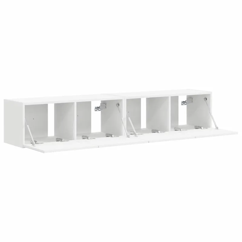 TV sieninė spintelė 2 pcs Balta 78,5 x 31 x 29,5 cm