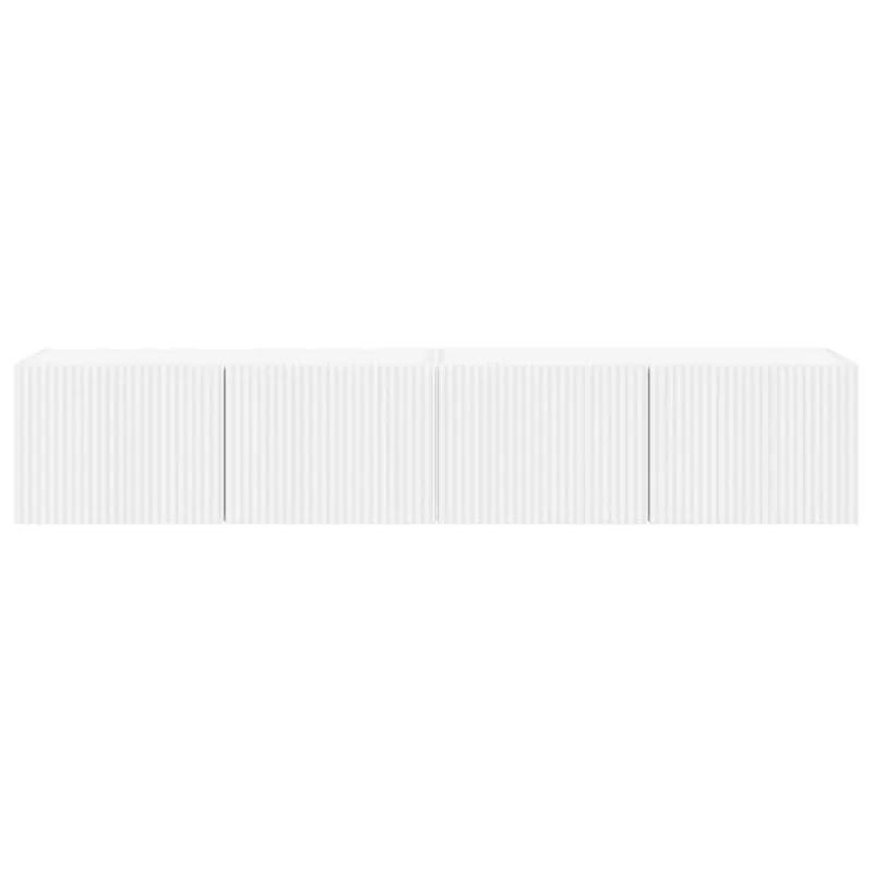 TV sieninė spintelė 2 pcs Balta 78,5 x 31 x 29,5 cm
