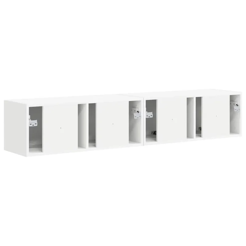 TV sieninė spintelė 2 pcs Balta 78,5 x 31 x 29,5 cm