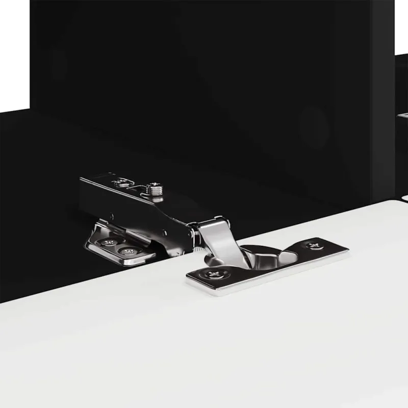 TV sieninė spintelė 2 pcs Juoda 78,5 x 31 x 29,5 cm