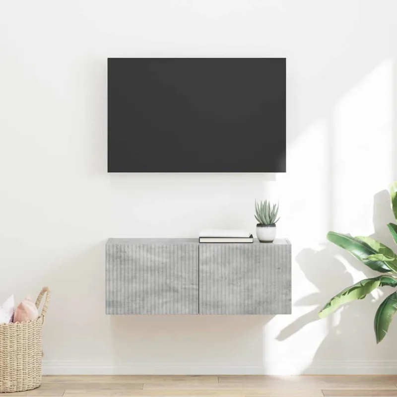 TV sieninė spintelė Betoninė 78,5 x 31 x 29,5 cm