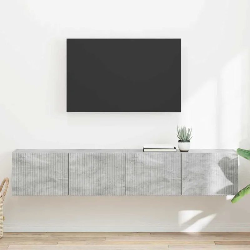 TV sieninė spintelė 2 pcs Betoninė 78,5 x 31 x 29,5 cm