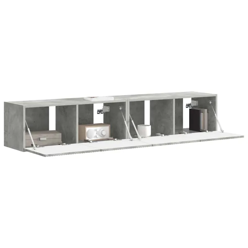 TV sieninė spintelė 2 pcs Betoninė 78,5 x 31 x 29,5 cm
