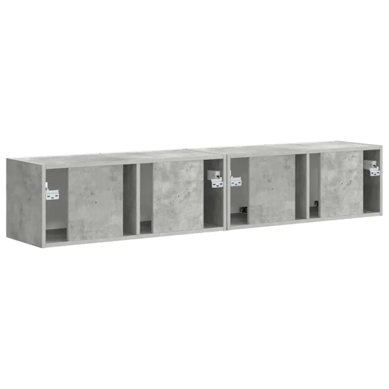 TV sieninė spintelė 2 pcs Betoninė 78,5 x 31 x 29,5 cm