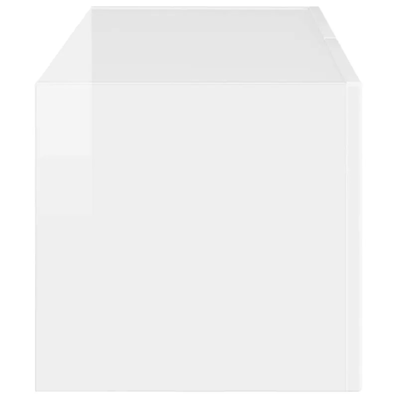 TV sieninė spintelė Blizgus baltas 78,5 x 31 x 29,5 cm