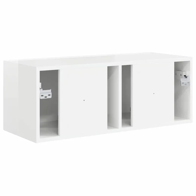 TV sieninė spintelė Blizgus baltas 78,5 x 31 x 29,5 cm