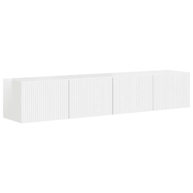 TV sieninė spintelė 2 pcs Blizgus baltas 78,5 x 31 x 29,5 cm