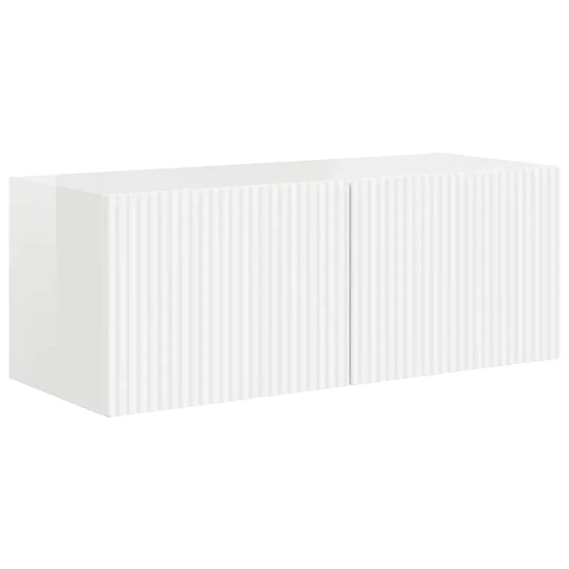 TV sieninė spintelė 2 pcs Blizgus baltas 78,5 x 31 x 29,5 cm