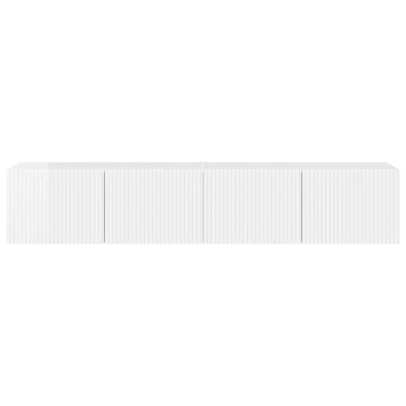 TV sieninė spintelė 2 pcs Blizgus baltas 78,5 x 31 x 29,5 cm