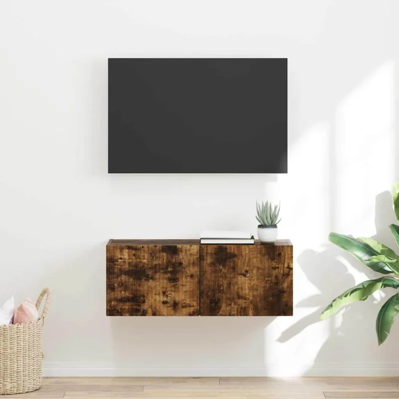 TV sieninė spintelė Rūkyta ąžuolas 78,5 x 31 x 29,5 cm