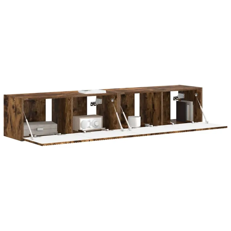 TV sieninė spintelė 2 pcs Rūkyta ąžuolas 78,5 x 31 x 29,5 cm