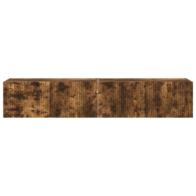 TV sieninė spintelė 2 pcs Rūkyta ąžuolas 78,5 x 31 x 29,5 cm