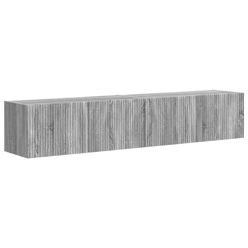 TV sieninė spintelė 2 pcs Pilkas Sonoma 78,5 x 31 x 29,5 cm