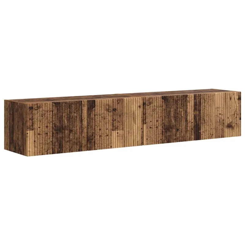 TV sieninė spintelė 2 pcs Senovinis medis 78,5 x 31 x 29,5 cm