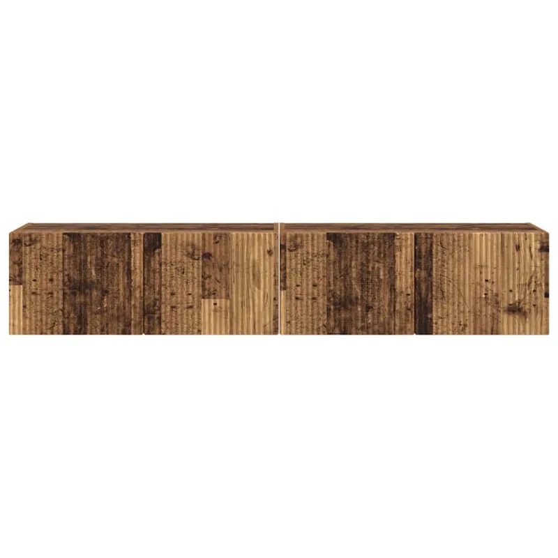 TV sieninė spintelė 2 pcs Senovinis medis 78,5 x 31 x 29,5 cm