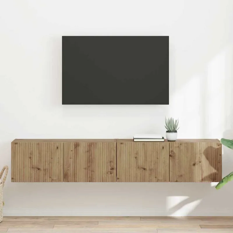 TV sieninė spintelė 2 pcs Meistrų ąžuolas 78,5 x 31 x 29,5 cm