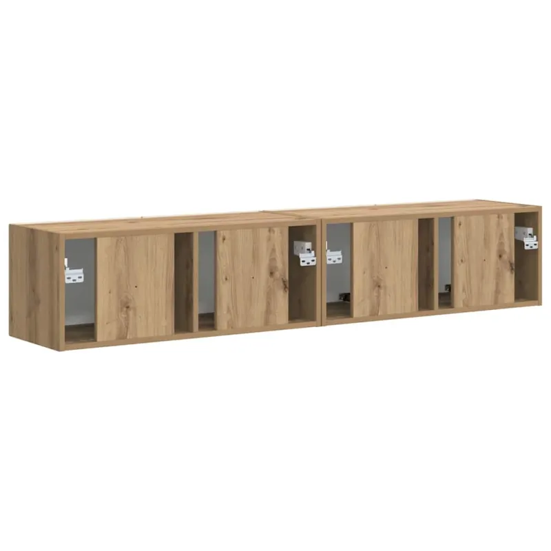 TV sieninė spintelė 2 pcs Meistrų ąžuolas 78,5 x 31 x 29,5 cm