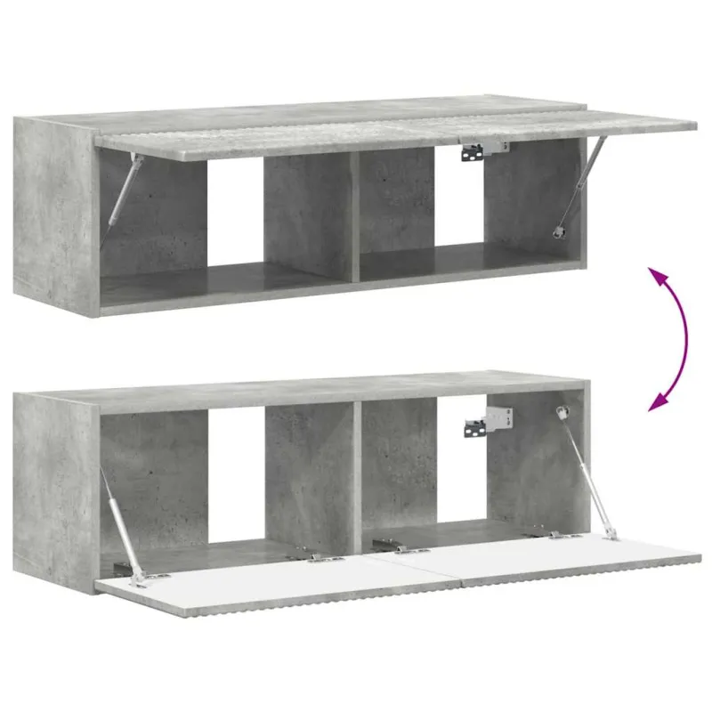 TV sieninė spintelė Betoninė 98 x 31 x 29,5 cm Apdirbta mediena