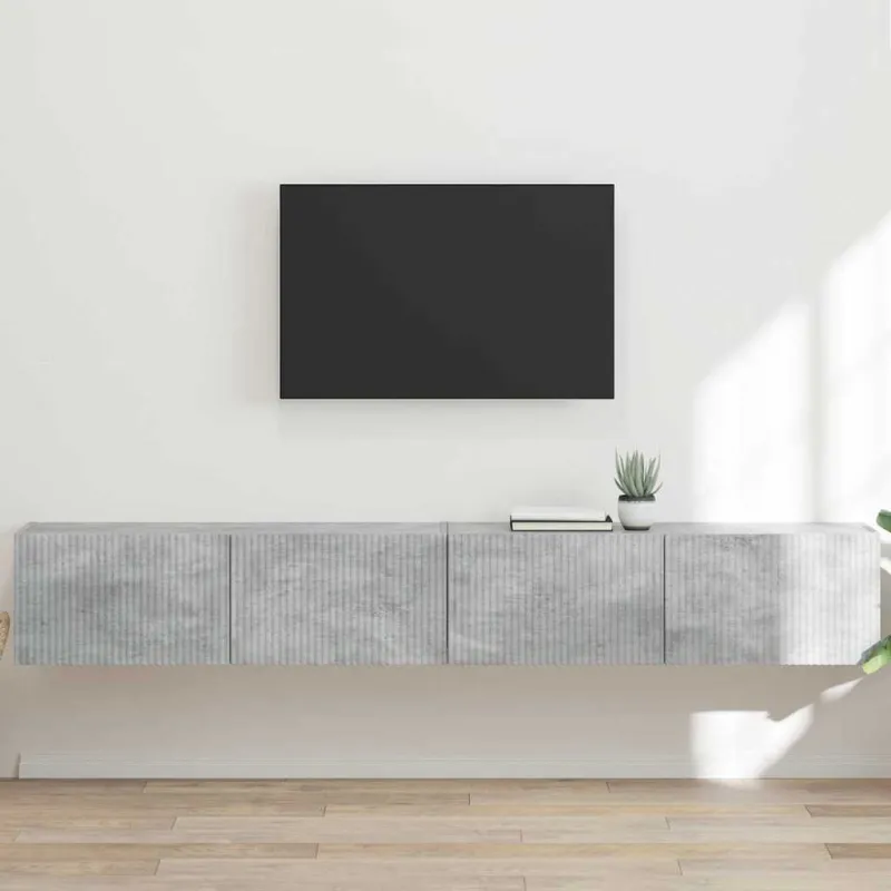 TV sieninė spintelė 2 pcs Betoninė 98 x 31 x 29,5 cm