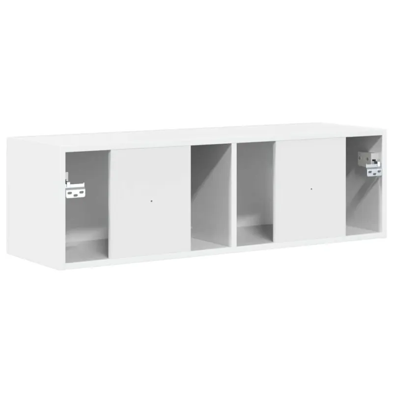 TV sieninė spintelė Blizgus baltas 98 x 31 x 29,5 cm