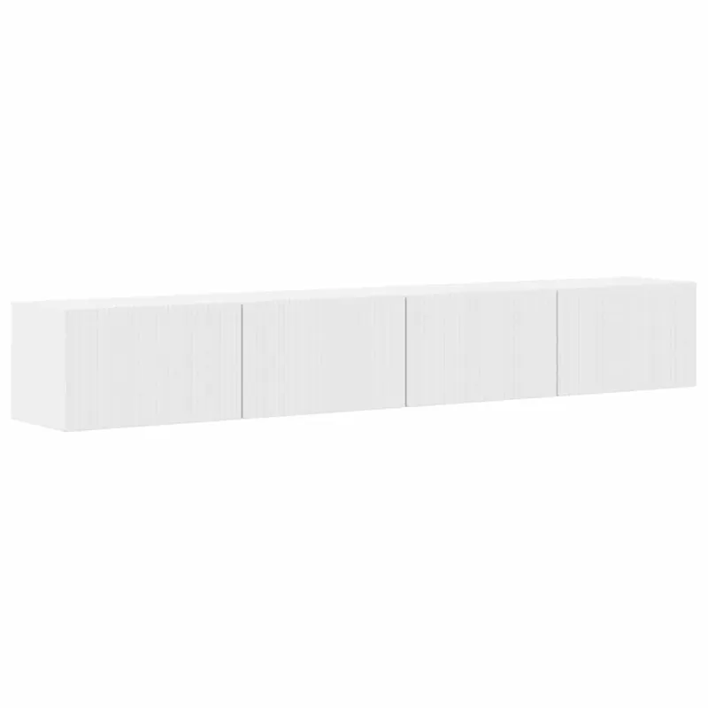 TV sieninė spintelė 2 pcs Blizgus baltas 98 x 31 x 29,5 cm
