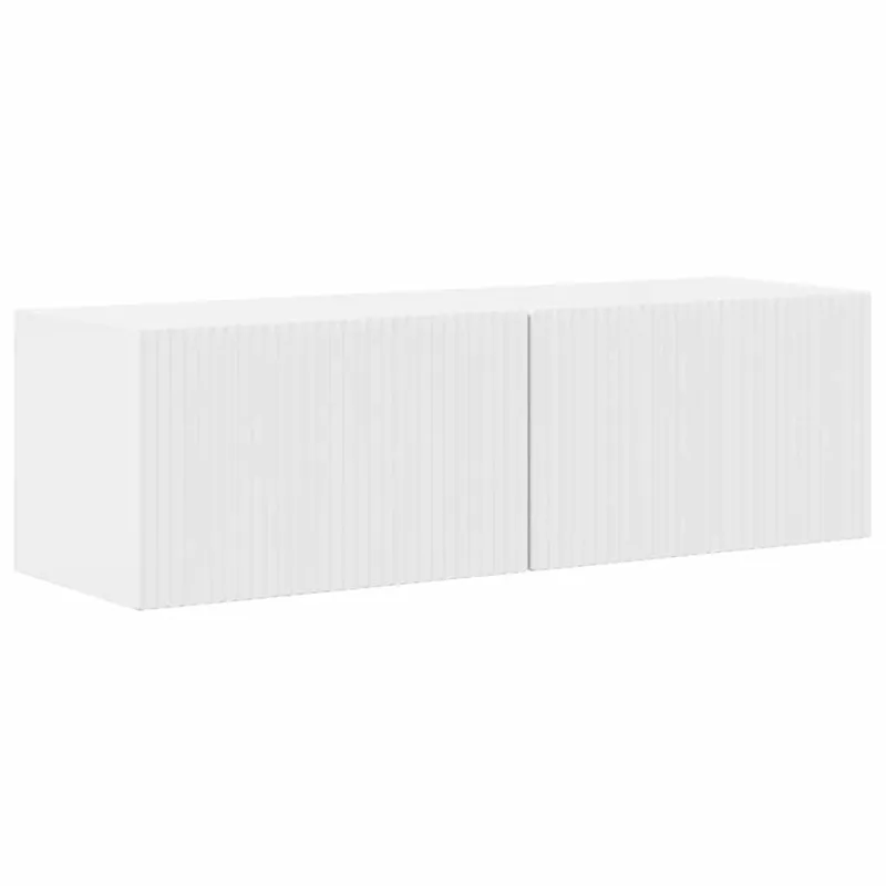 TV sieninė spintelė 2 pcs Blizgus baltas 98 x 31 x 29,5 cm