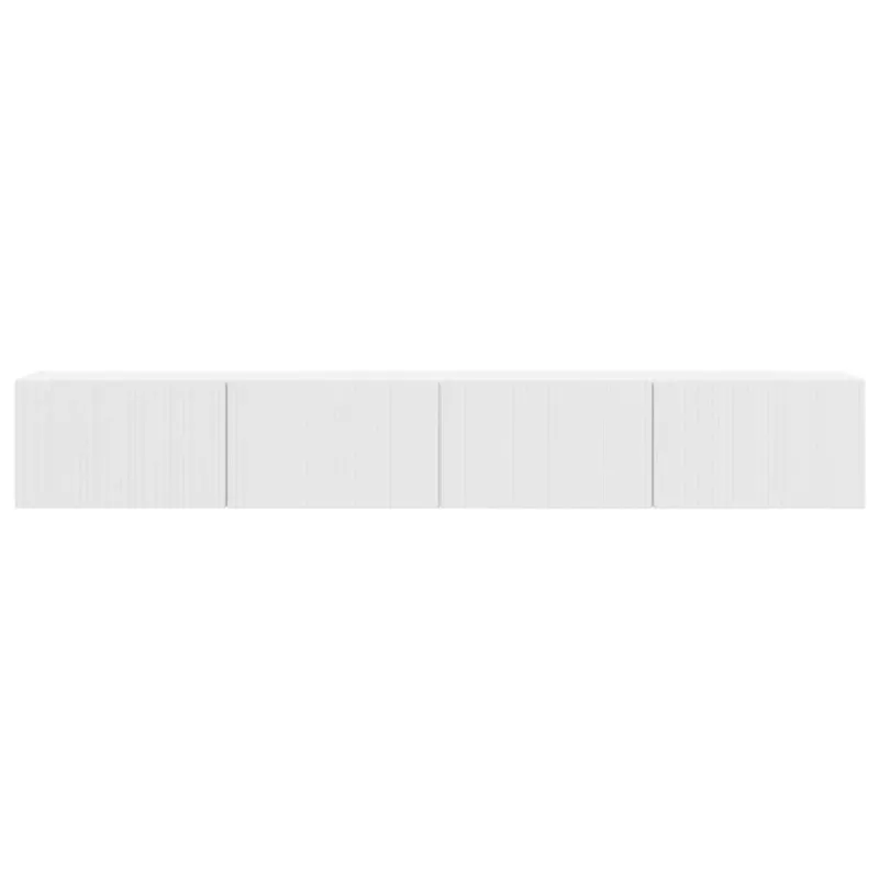 TV sieninė spintelė 2 pcs Blizgus baltas 98 x 31 x 29,5 cm