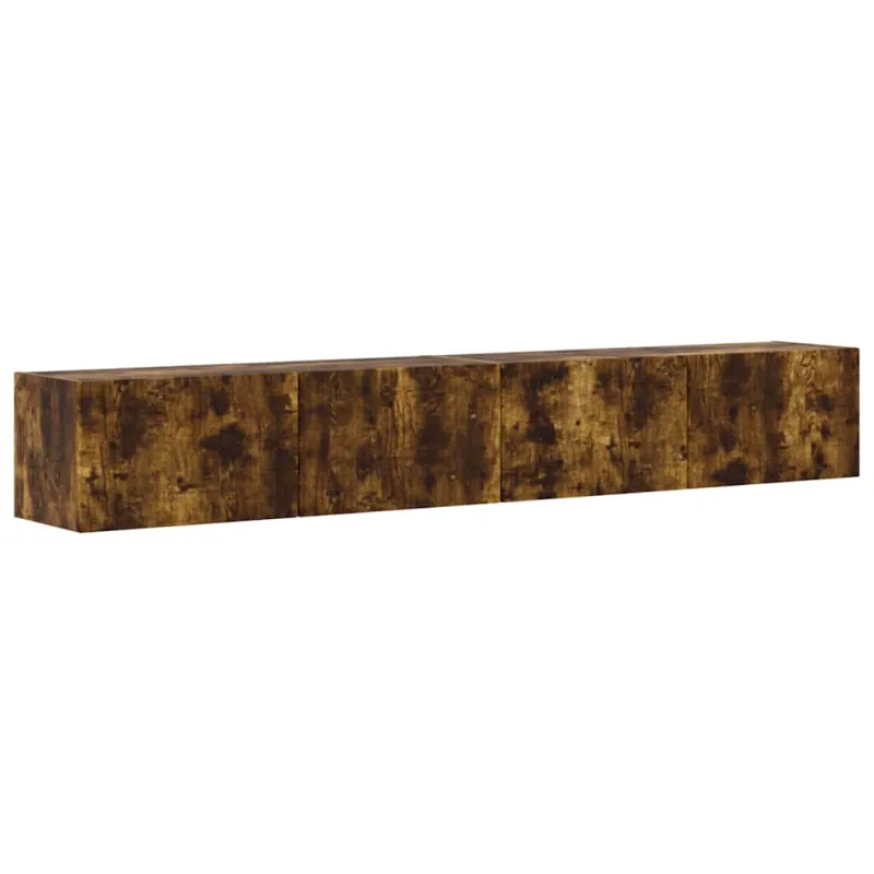 TV sieninė spintelė 2 pcs Rūkyta ąžuolas 98 x 31 x 29,5 cm