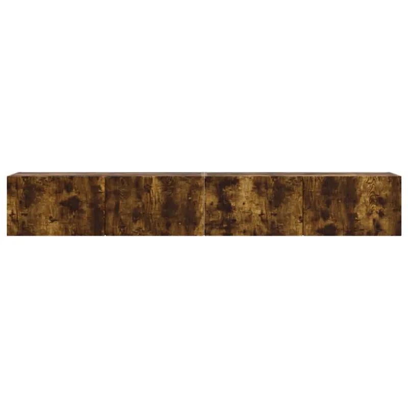 TV sieninė spintelė 2 pcs Rūkyta ąžuolas 98 x 31 x 29,5 cm