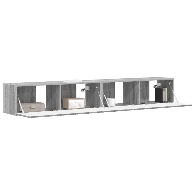 TV sieninė spintelė 2 pcs Pilkas Sonoma 98 x 31 x 29,5 cm